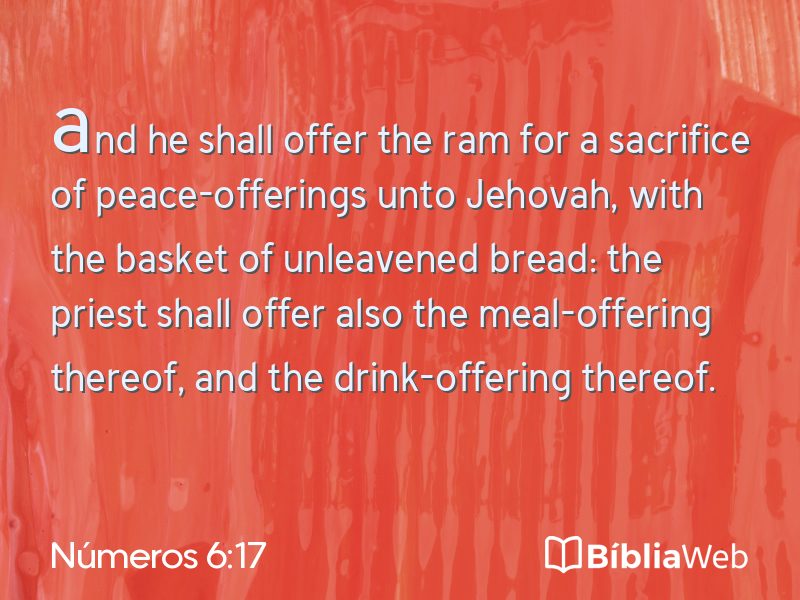 Números 6:17 em imagem para compartilhar