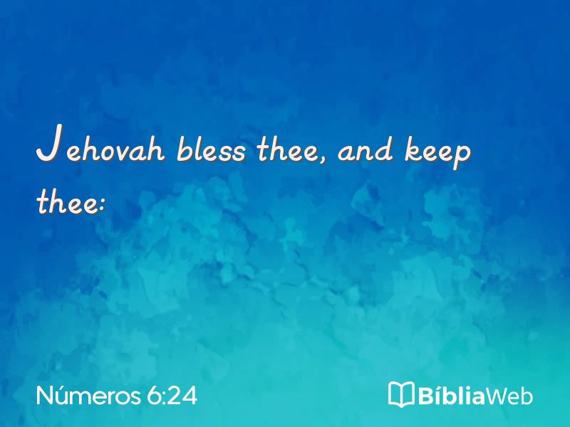 Números 6:24 em imagem para compartilhar