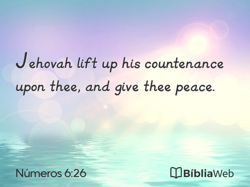 Números 6:26 em imagem para compartilhar