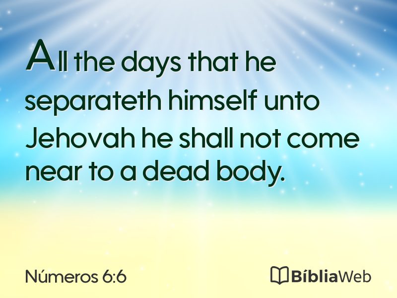 Números 6:6 em imagem para compartilhar