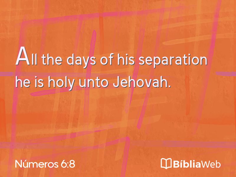 Números 6:8 em imagem para compartilhar