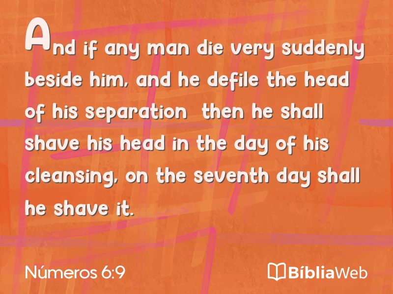 Números 6:9 em imagem para compartilhar