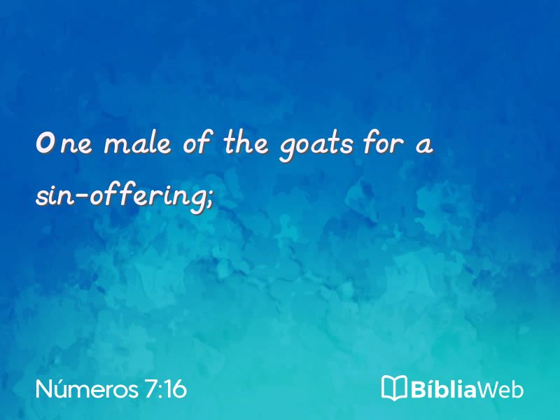 Números 7:16 em imagem para compartilhar