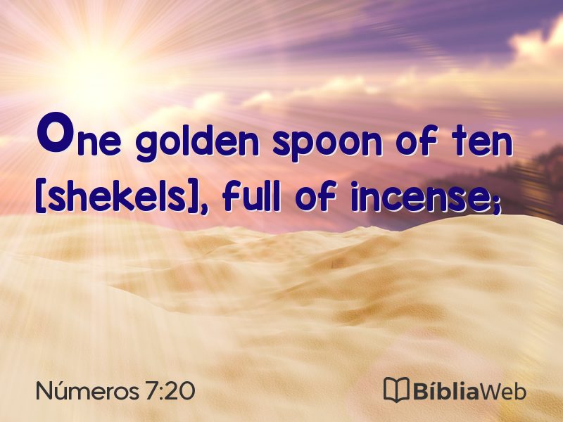 Números 7:20 em imagem para compartilhar