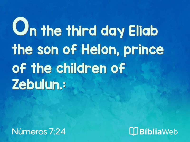 Números 7:24 em imagem para compartilhar