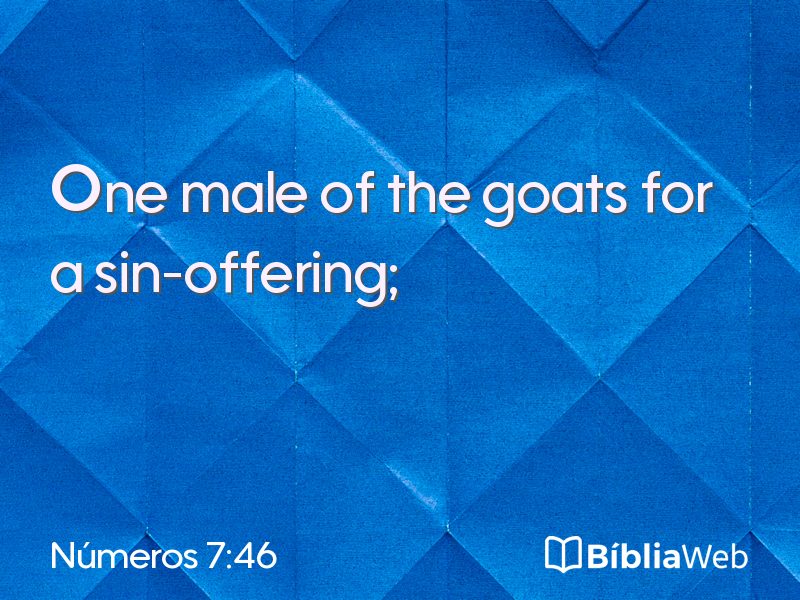 Números 7:46 em imagem para compartilhar