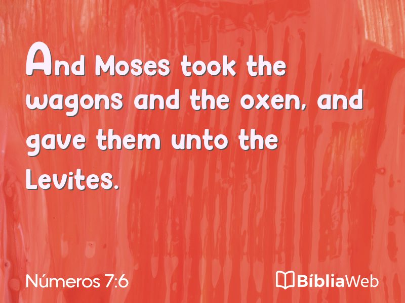 Números 7:6 em imagem para compartilhar