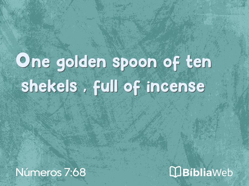 Números 7:68 em imagem para compartilhar