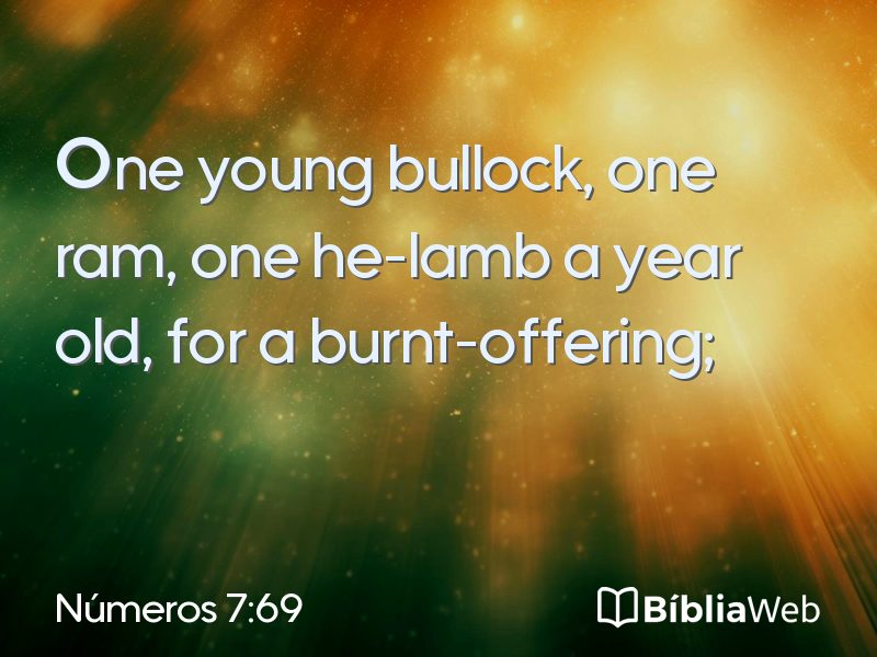 Números 7:69 em imagem para compartilhar