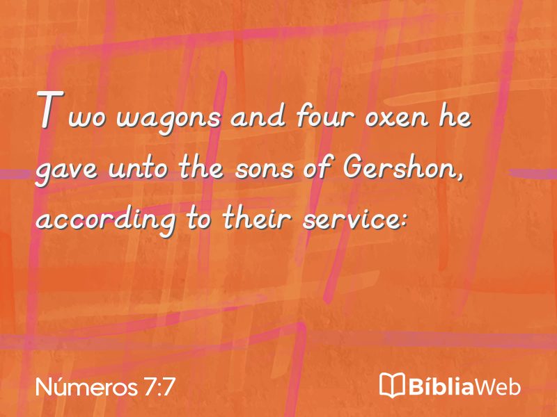 Números 7:7 em imagem para compartilhar