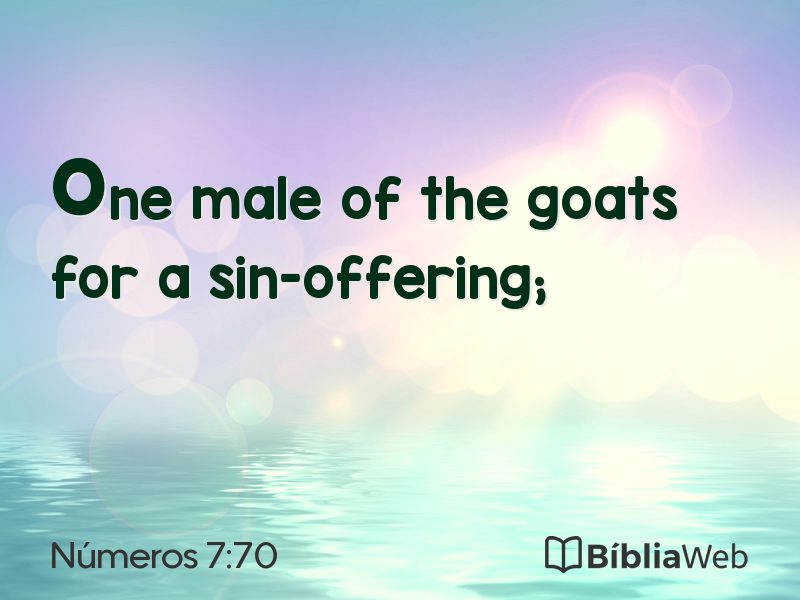Números 7:70 em imagem para compartilhar