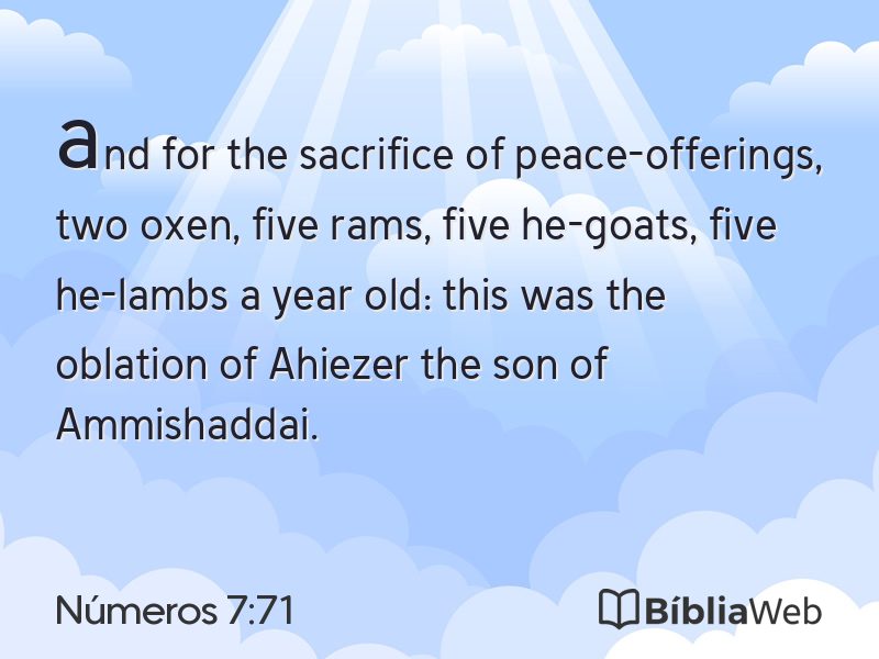 Números 7:71 em imagem para compartilhar