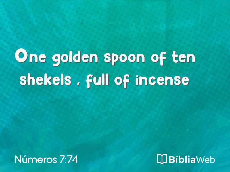 Números 7:74 em imagem para compartilhar