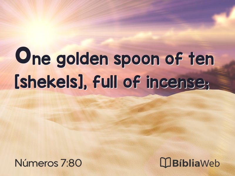 Números 7:80 em imagem para compartilhar