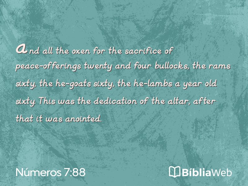 Números 7:88 em imagem para compartilhar