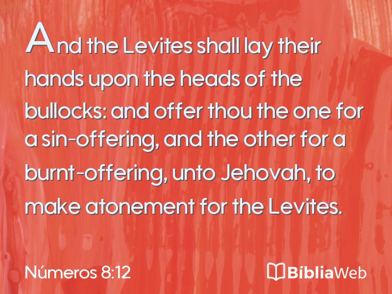 Números 8:12 em imagem para compartilhar