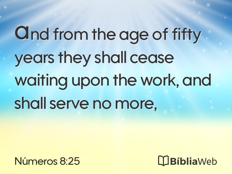 Números 8:25 em imagem para compartilhar