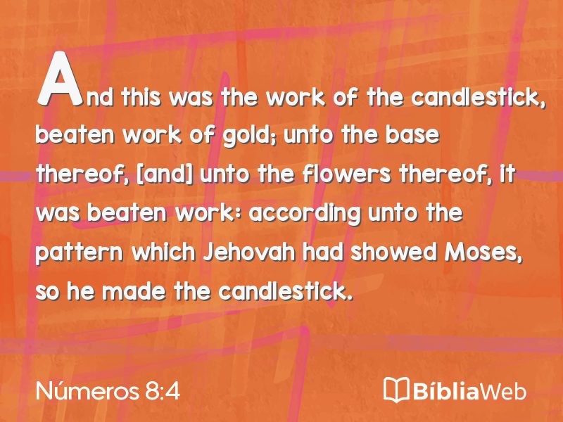 Números 8:4 em imagem para compartilhar