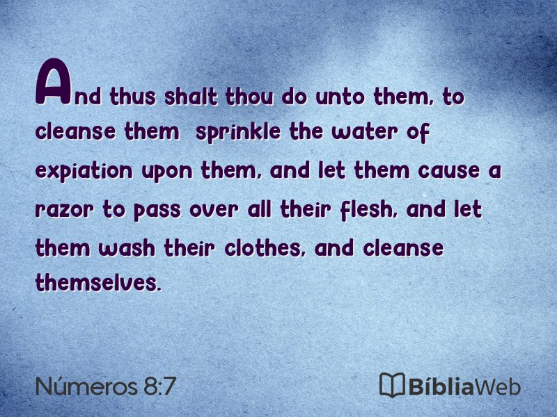 Números 8:7 em imagem para compartilhar