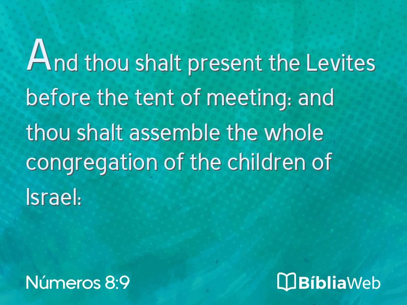 Números 8:9 em imagem para compartilhar