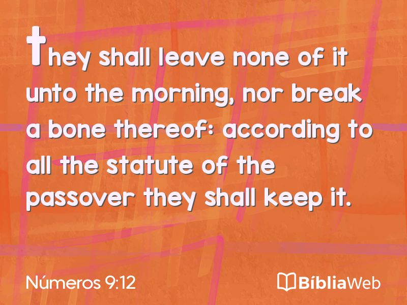 Números 9:12 em imagem para compartilhar