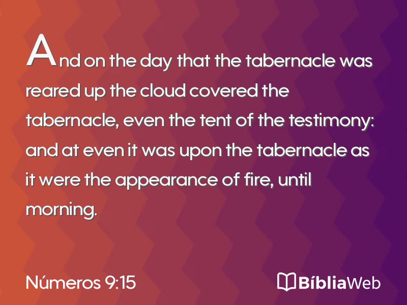 Números 9:15 em imagem para compartilhar
