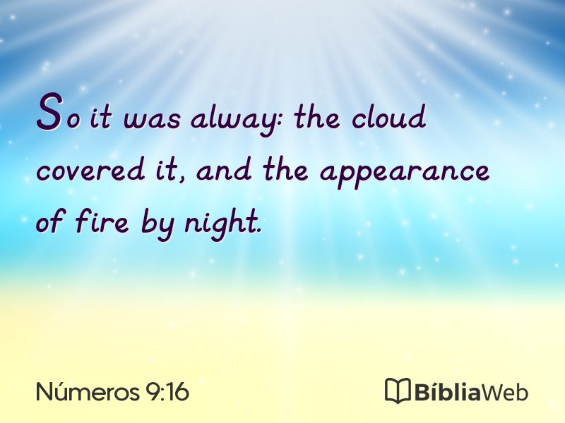 Números 9:16 em imagem para compartilhar