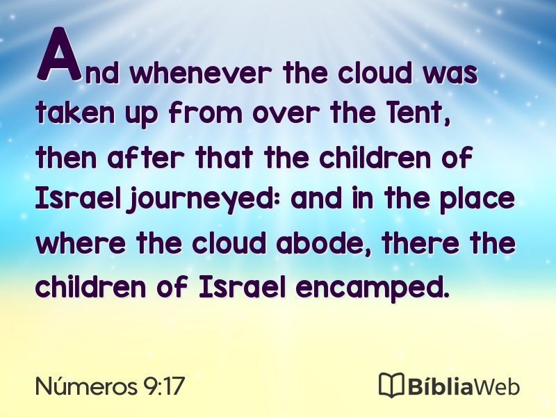 Números 9:17 em imagem para compartilhar