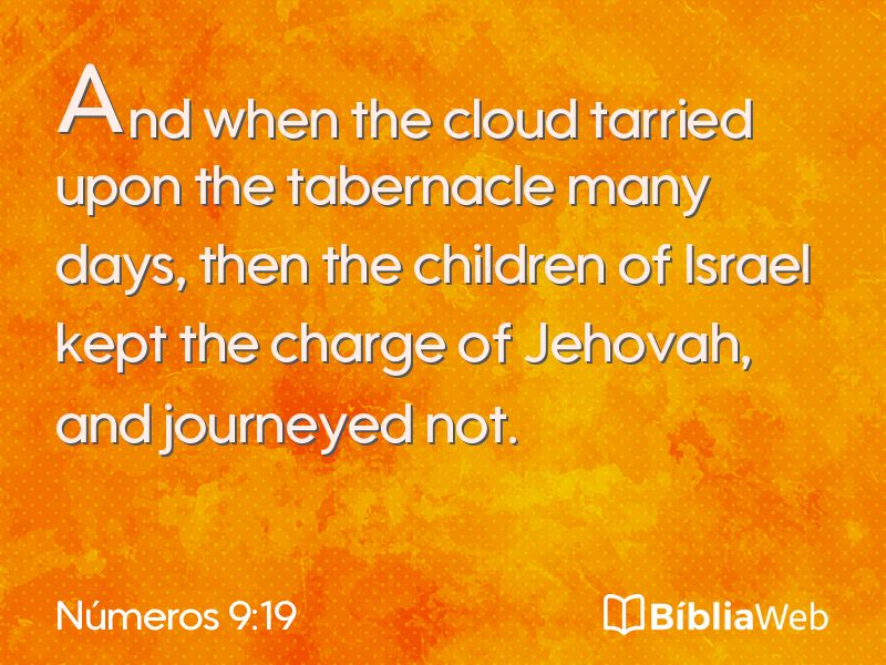 Números 9:19 em imagem para compartilhar