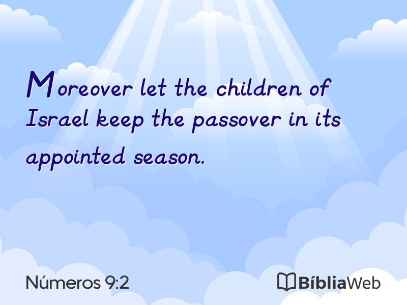 Números 9:2 em imagem para compartilhar