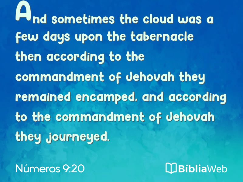 Números 9:20 em imagem para compartilhar