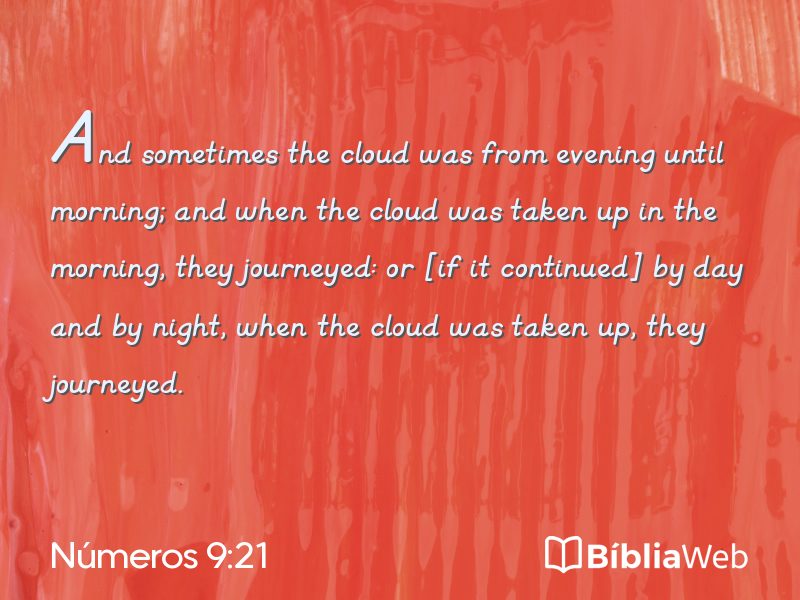 Números 9:21 em imagem para compartilhar