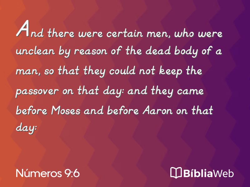 Números 9:6 em imagem para compartilhar