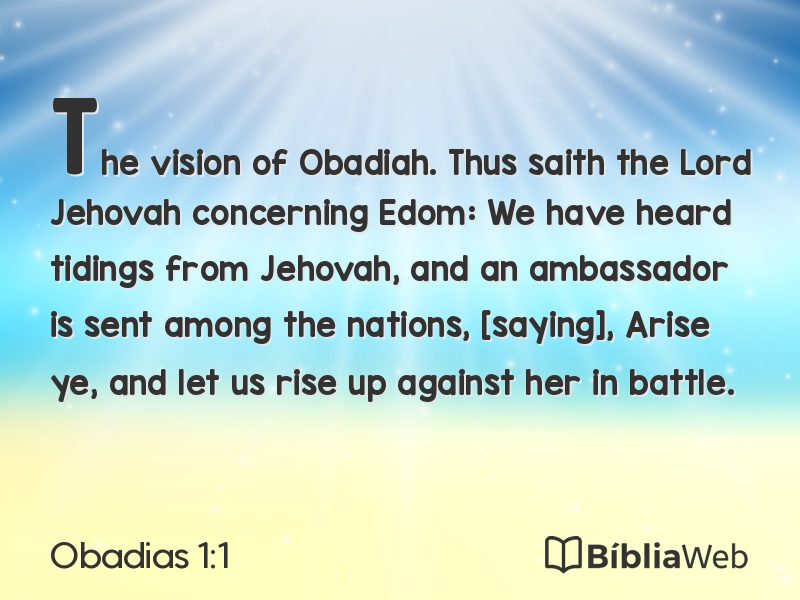 Obadias 1:1 em imagem para compartilhar