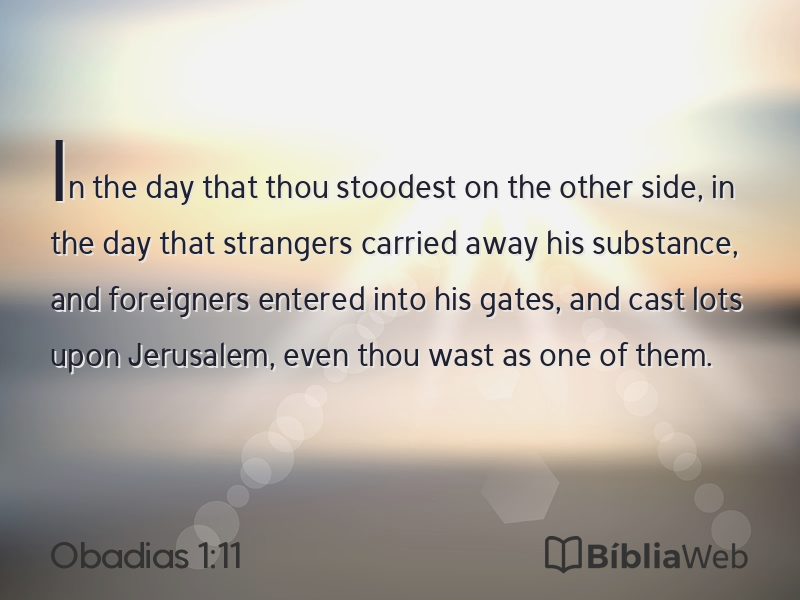 Obadias 1:11 em imagem para compartilhar