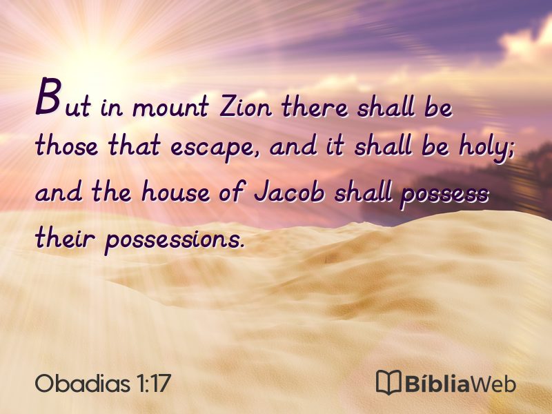 Obadias 1:17 em imagem para compartilhar