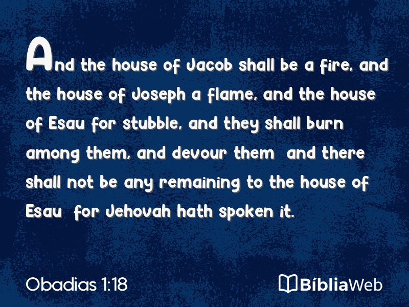 Obadias 1:18 em imagem para compartilhar