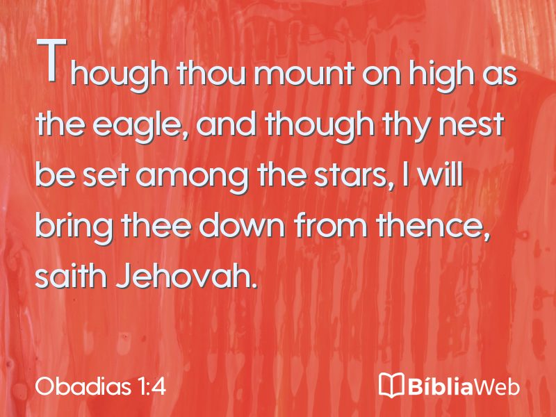 Obadias 1:4 em imagem para compartilhar