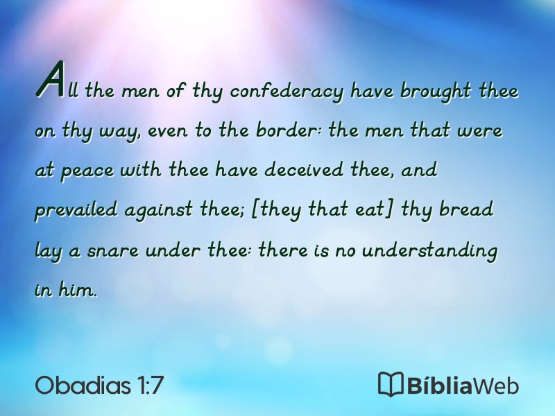 Obadias 1:7 em imagem para compartilhar