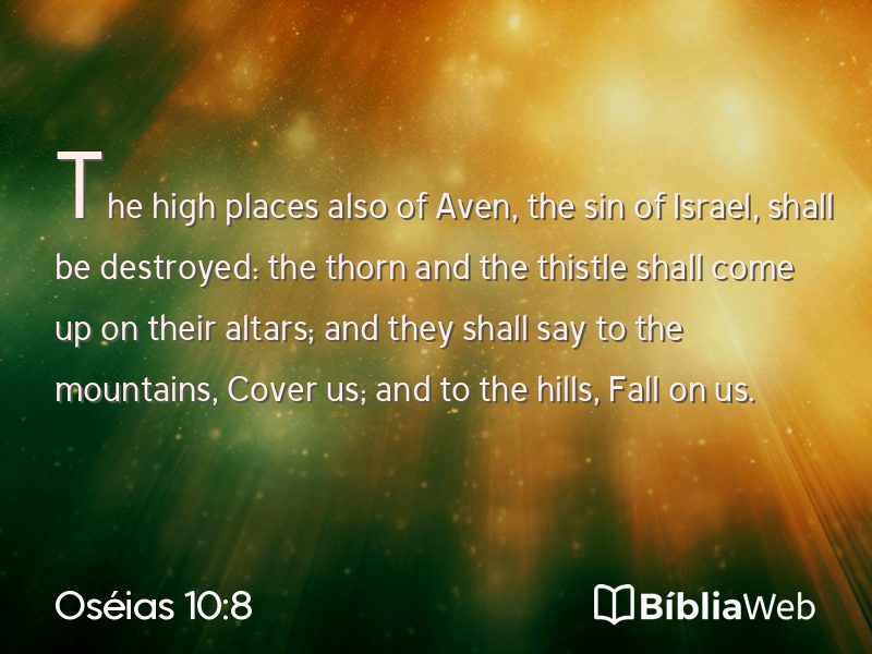 Oséias 10:8 em imagem para compartilhar
