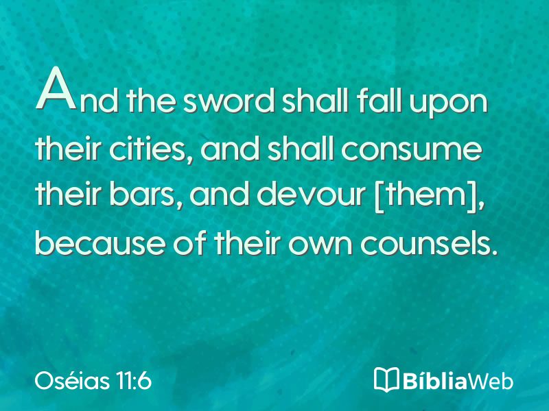 Oséias 11:6 em imagem para compartilhar