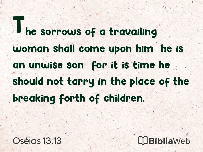 Oséias 13:13 em imagem para compartilhar