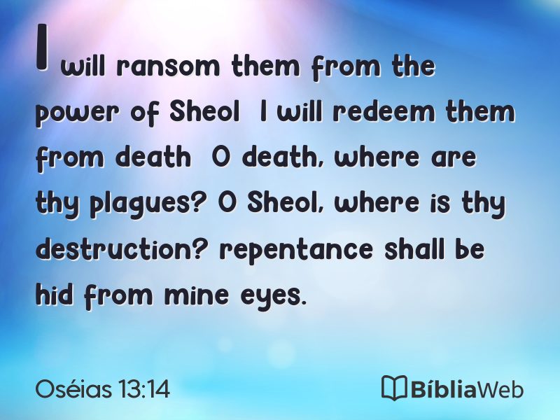 Oséias 13:14 em imagem para compartilhar