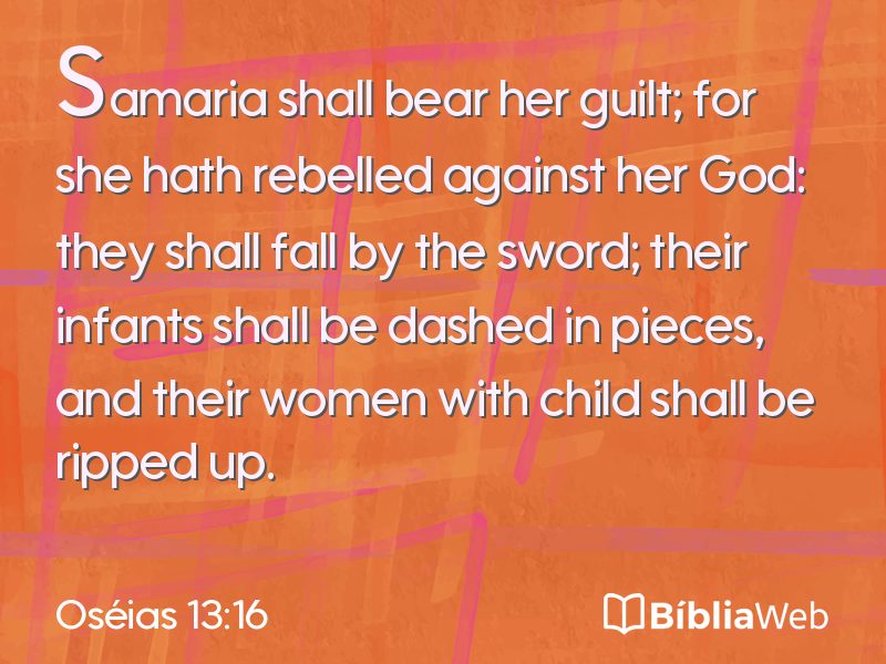 Oséias 13:16 em imagem para compartilhar