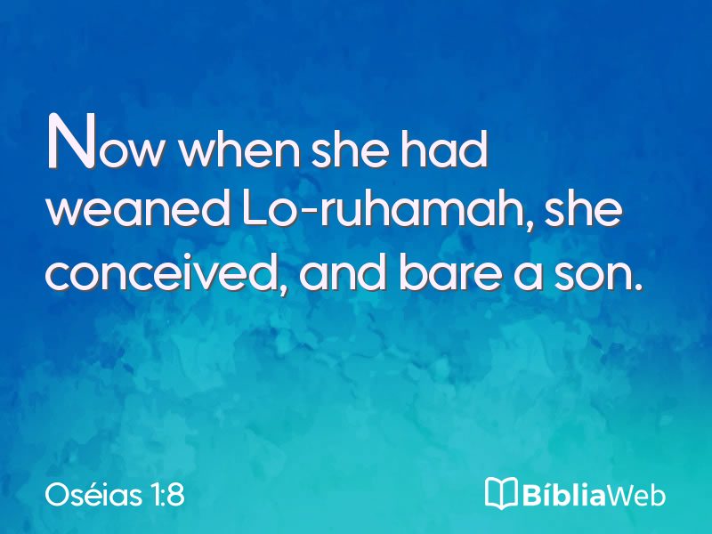 Oséias 1:8 em imagem para compartilhar