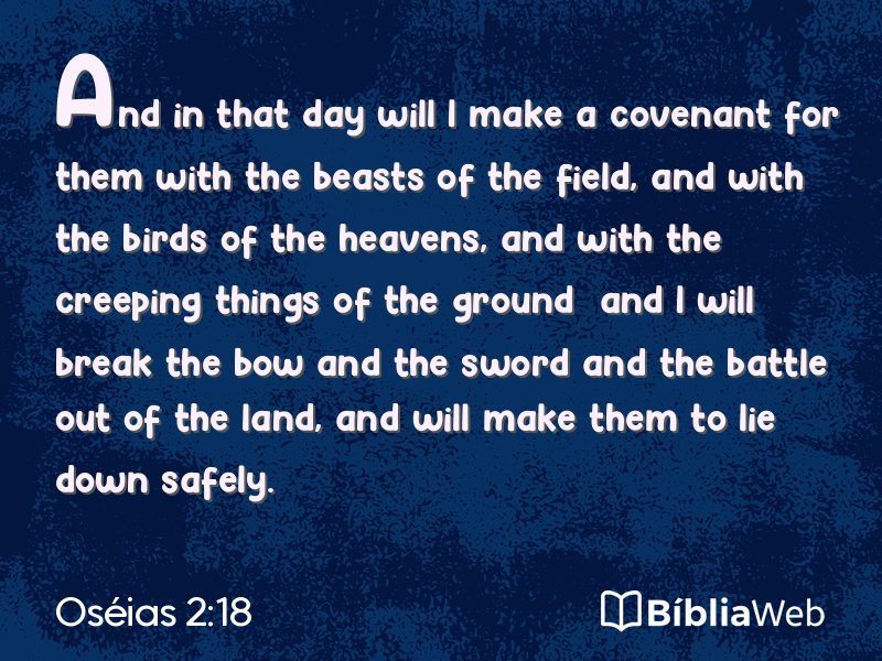 Oséias 2:18 em imagem para compartilhar