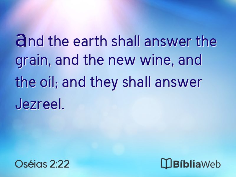 Oséias 2:22 em imagem para compartilhar