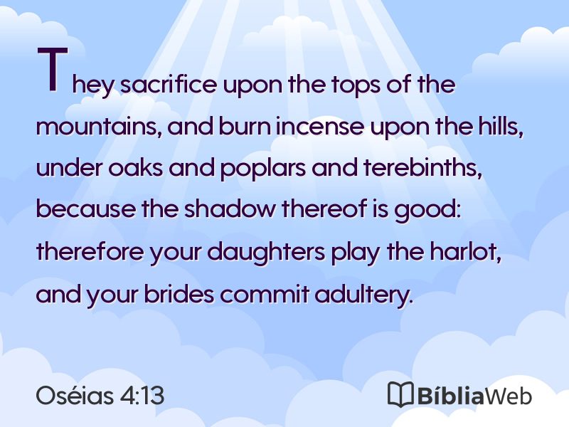 Oséias 4:13 em imagem para compartilhar