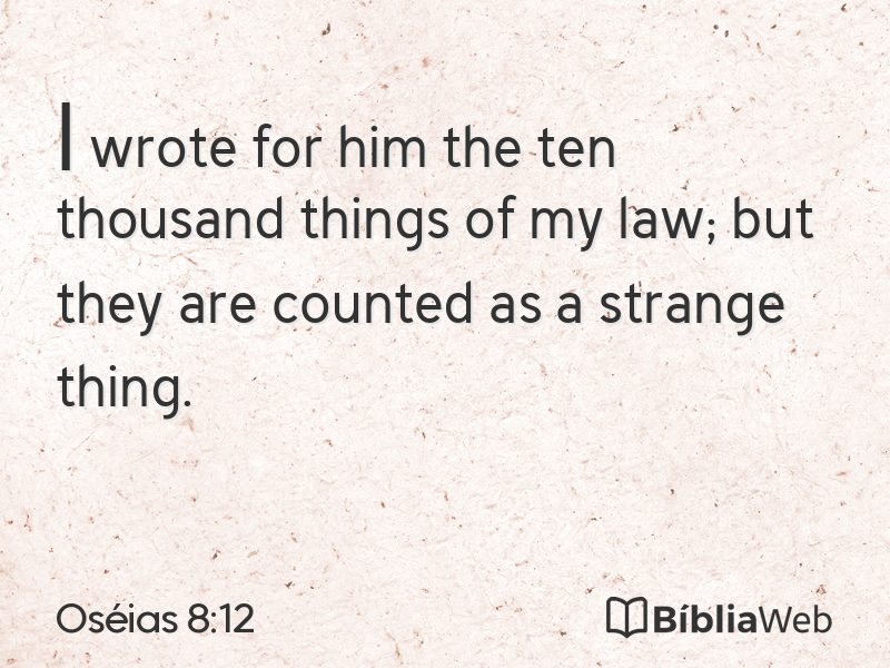 Oséias 8:12 em imagem para compartilhar