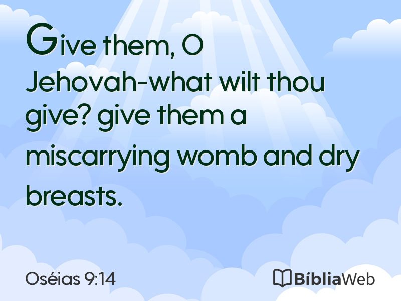 Oséias 9:14 em imagem para compartilhar